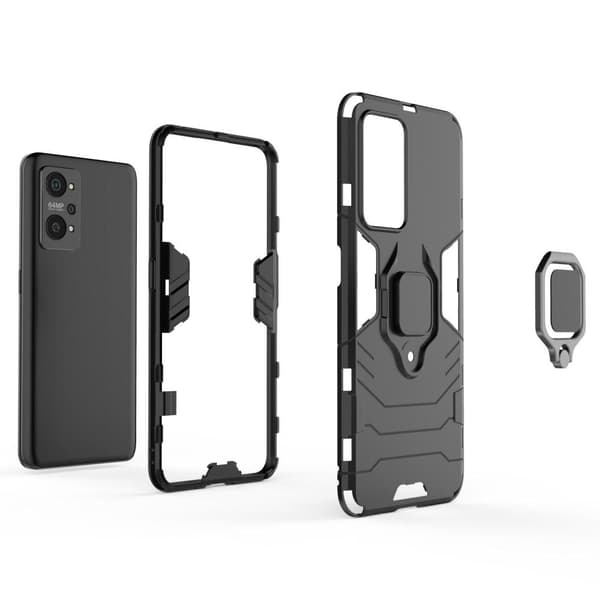 Realme GT Neo 2 fingerring Kickstand Hybrid Taske Black