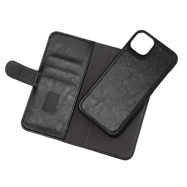 GEAR Lompakko Musta iPhone 14 Plus 2in1 Magneettisuojus Black