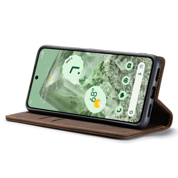CASEME Retro Lompakkokotelo Pixel 8a Dark brown