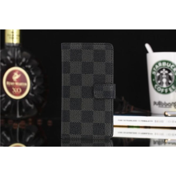Sony Z3 Compact Wallet Case / Case Plaid Black Vit/Svart