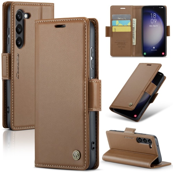 CASEME Retro Pung Taske til Samsung Galaxy S24 Brown