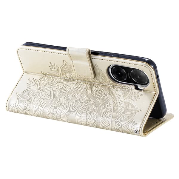 För Xiaomi Redmi A5 4G / Poco C71 4G Stativfodral Totem  Plånboksfodral - Guld Guld