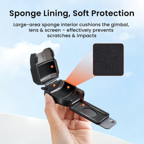 3-i-1-beskyttelsesetui/-deksel til DJI Osmo Pocket 4-actionkamera Black