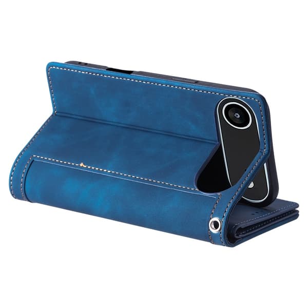 Til iPhone Air Etui med Lynlåslomme og 9 Kortlommer Blue