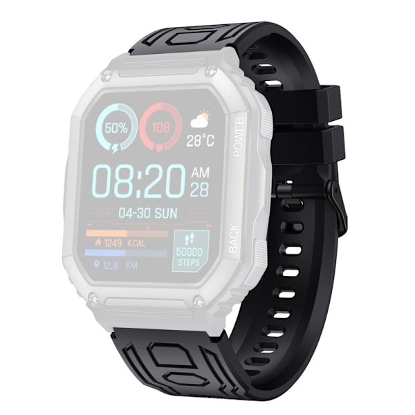 Armband För Garmin Fenix ​​7 / 7 Pro / 6 / 5 22 mm silikon - Svart Svart