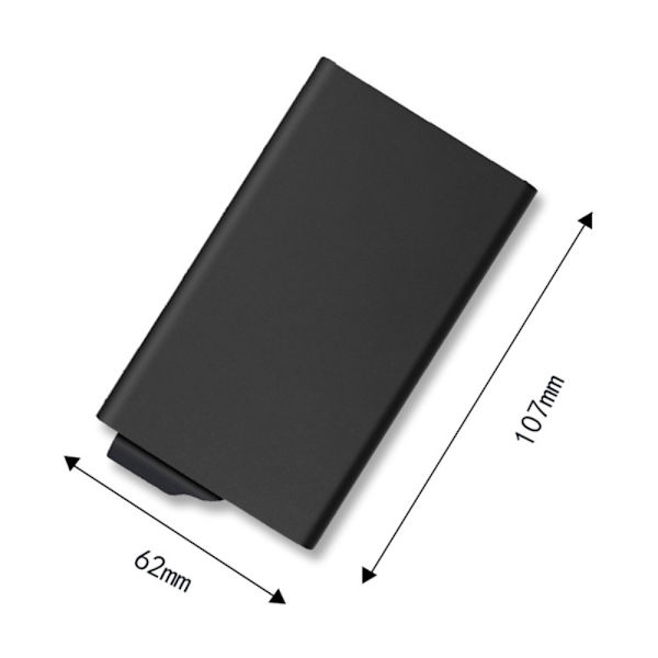 Kortetui RFID Block Kreditkort ID-kortholder Pop Up Design Black