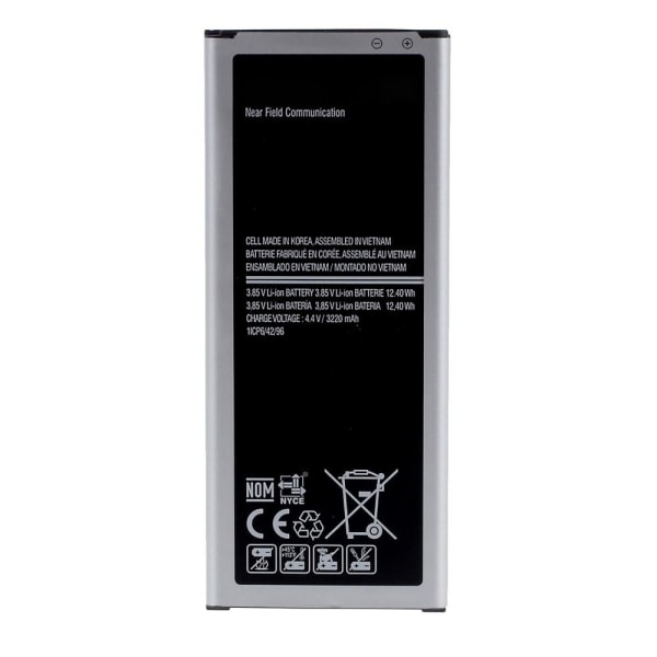 Akku Samsung Galaxy Note 4 3.85V 3220mAh Ladattava Li-ion Black
