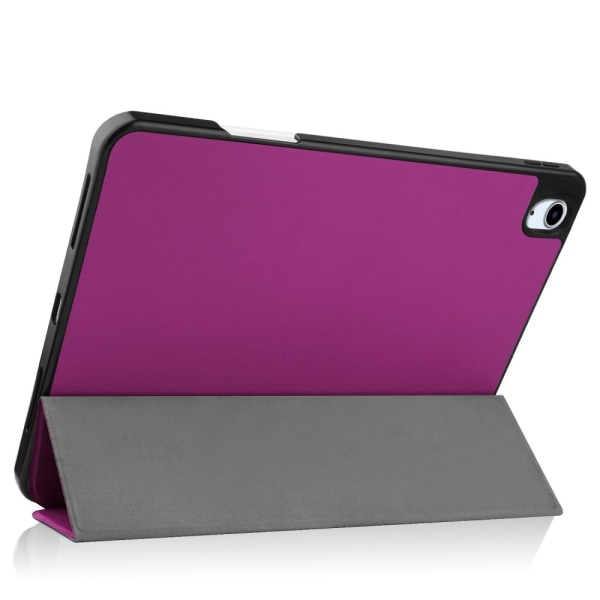 Til iPad Air 11 (2024) Etui Tre-fold Stativ Tablet Cover med Pen Holder Purple