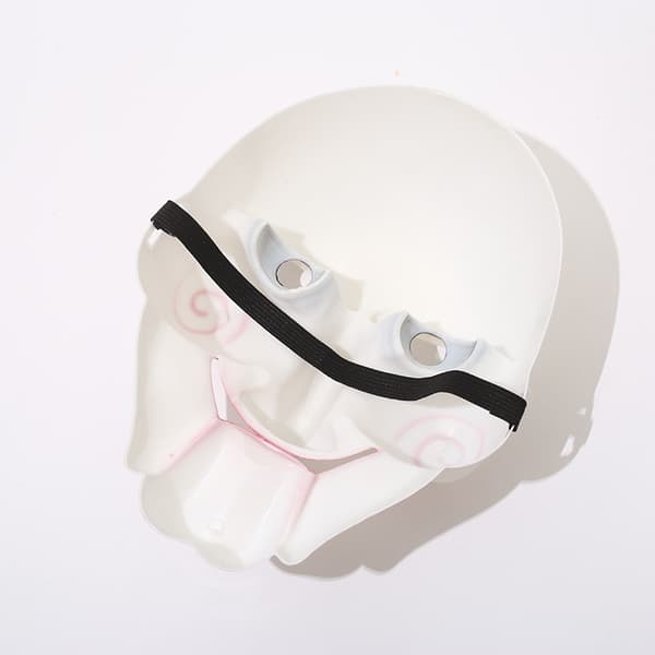 Jigsaw Saw Billy Mask Maskerad Maskeradmask Vit