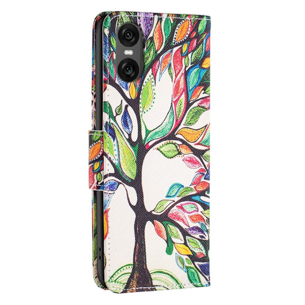 Til Sony Xperia 10 VI tegnebogstativetui mønstertelefoncover Multicolor