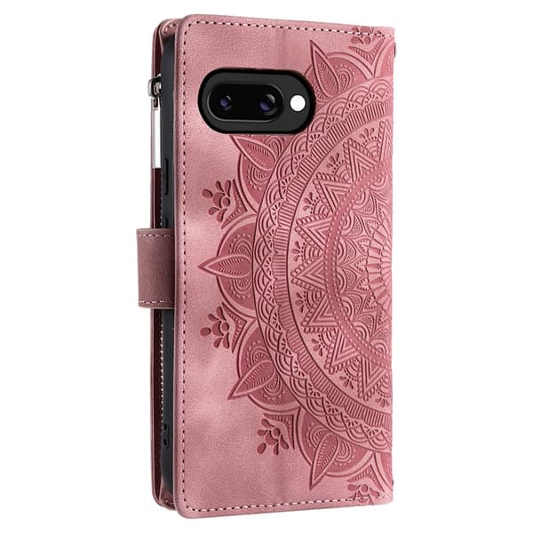 Til Google Pixel 10a Pungcover Mandala Blomstermønster - Rosa Pink