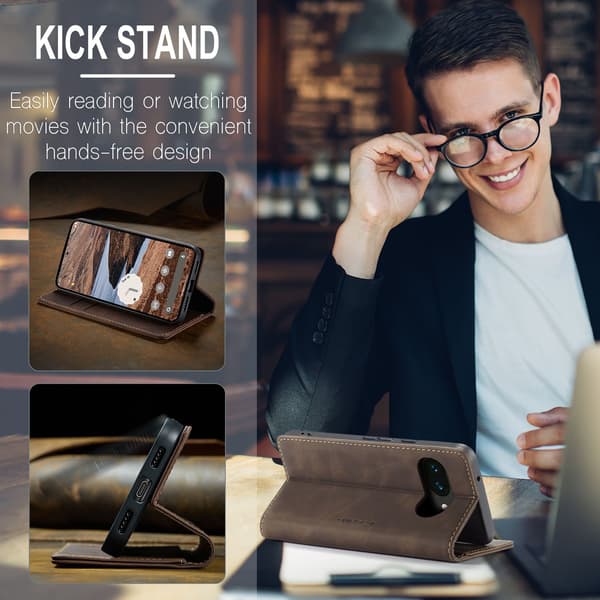 CASEME Google Pixel 10A Kotelo Teline Puhelinkotelo Dark brown