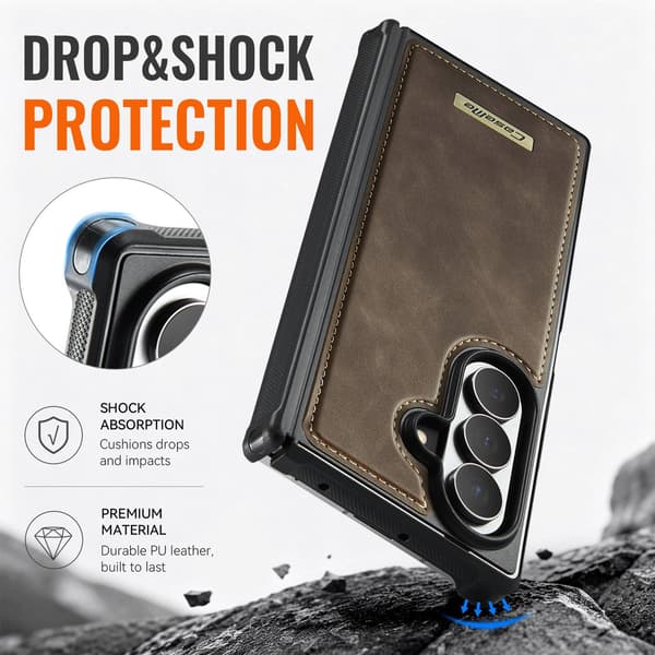 CASEME Magnetisk telefondeksel til Samsung Galaxy Z Fold8 Ultra Brown