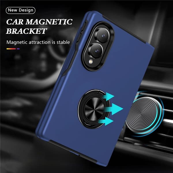 Hybridtelefondeksel med ringholder for Samsung Galaxy Z Fold8 Blue