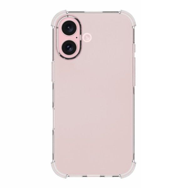 Cover Shell til iPhone 16 Stødabsorberende Forstærkede hjørner TPU Transparent