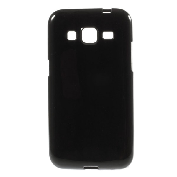 Samsung Galaxy Core Prime Solid Color Glossy TPU Skin Case Black