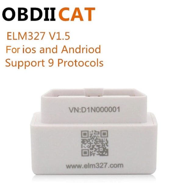 V01 OBD2 diagnosverktyg Bluetooth elm327 bilkodläsare Vit