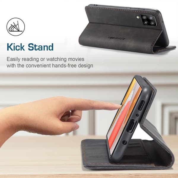 CASEME Retro tegnebog taske til Samsung Galaxy S21 Black