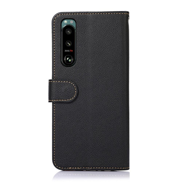 KHAZNEH Sony Xperia 5 III Plånboksfodral Svart/Röd Svart