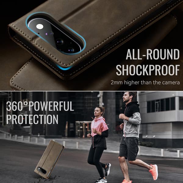 CASEME Puhelimen lompakkokotelo Google Pixel 11 Pro ja Google Pixel 11 Brown
