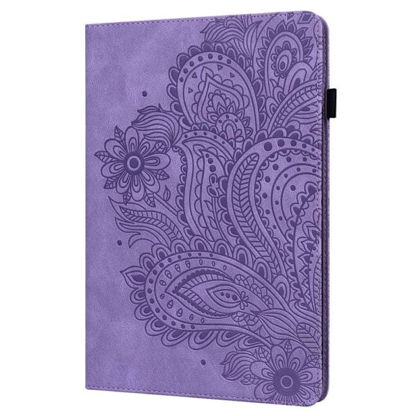 Apple iPad 10.9 2022 Vikbart fodral korthållare Blommor - Lila Lila
