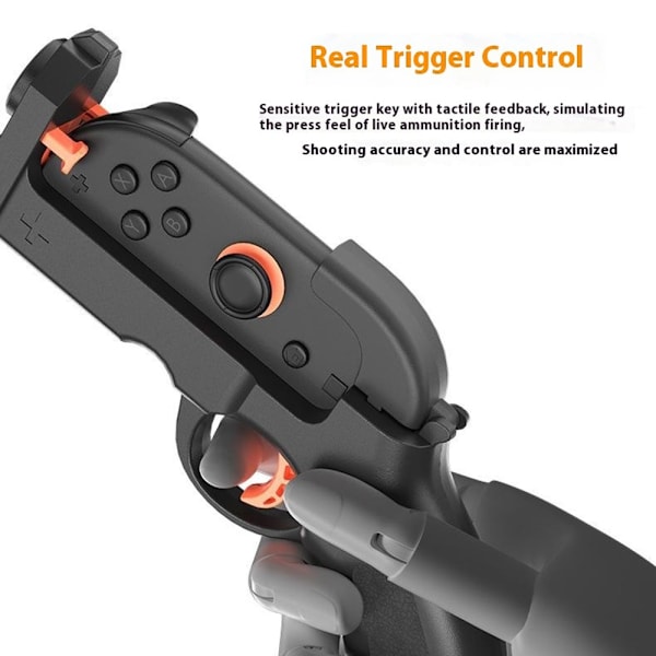 2 stk. kompatible med Nintendo Switch 2 venstre og højre Joy-Con controller pistolgreb Black