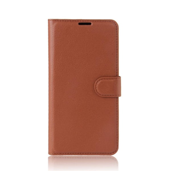 Litchi Skin Pung Taske til Sony Xperia XA1 Ultra - Brun Brown