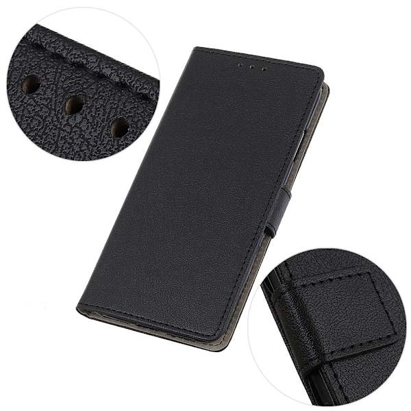 Xiaomi 13T / 13T Pro Wallet Crazy Horse -tekstuuritelineen kuori Black