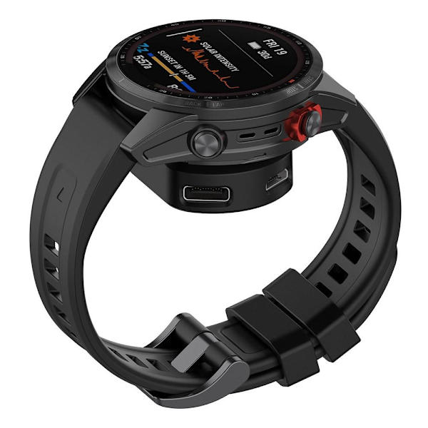 Garmin Fenix 7/7S/7X USB Laddning docka usb-c micro-usb Svart
