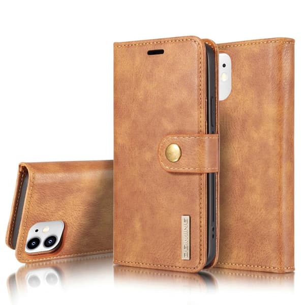 DG.MING iPhone 12 Mini Tyylikäs Lompakkokotelo - Ruskea Brown