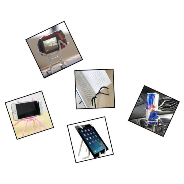 Holder til Smartphone Fleksibel Spindelholder - Sort Black