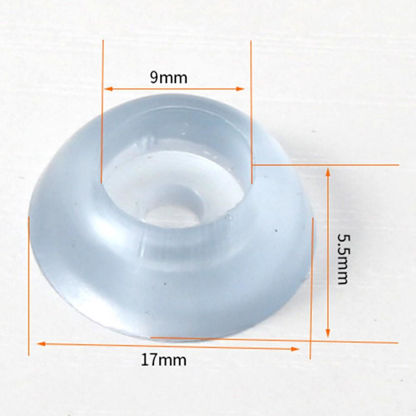 10 st 17x5.5 mm Stol Anti-halk Golvskydd Transparent