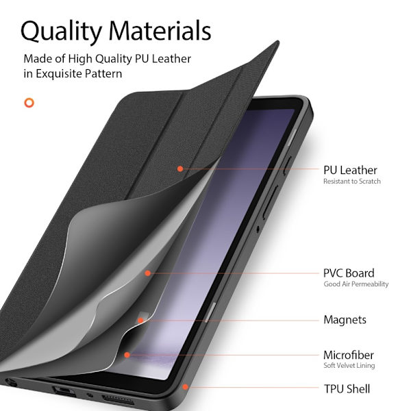 DUX DUCIS Tri-fold Stand Samsung Galaxy Tab A9 Black