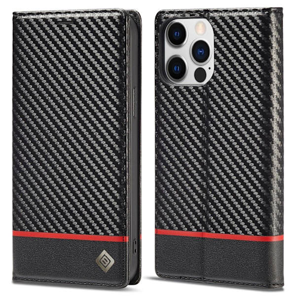 LC.IMEEKE Lommebokveske for iPhone 15 Pro - Svart Black