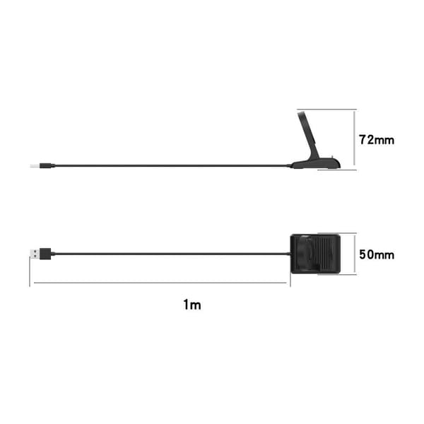 Til TicWatch Pro 5 3 3 LTE Pro X USB - kabel Opladningsdock - oplader Black