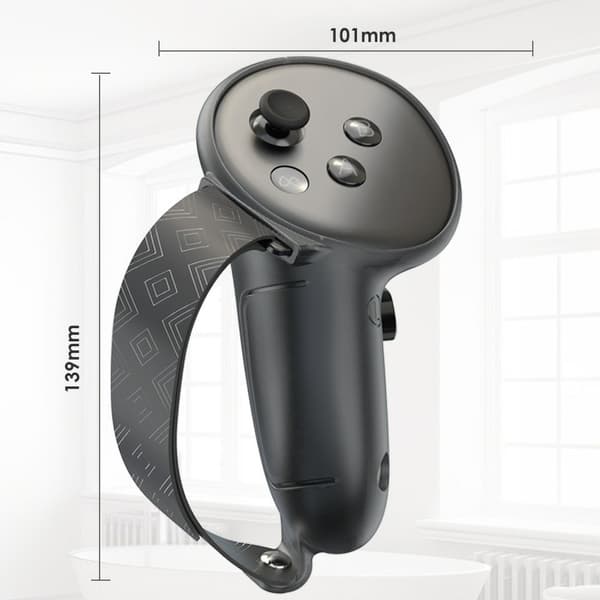 1 par til Meta Quest 3S Controller Silikone Case Anti - Slip Anti - Drop Grip Cover Black