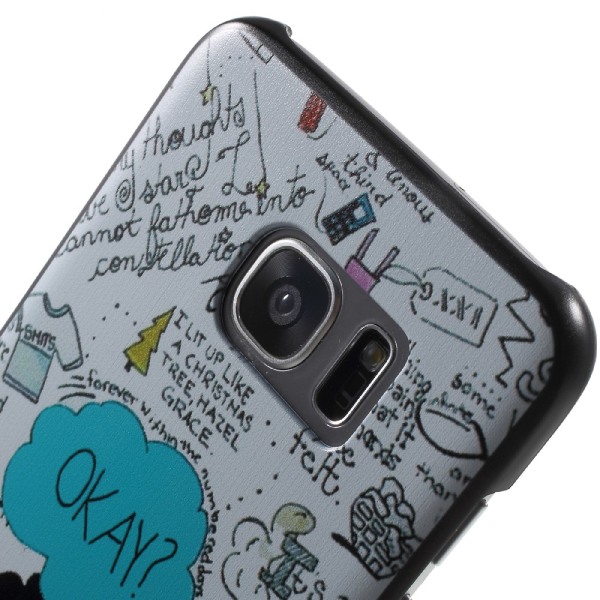 Samsung Galaxy S7 Edge huurrettu kansi sarjakuvagrafitikuvio
