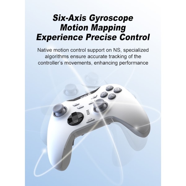 Bluetooth trådløs spillkontroller med mottaker kompatibel med Steam PC Android iOS Nintendo Switch - Hvit White