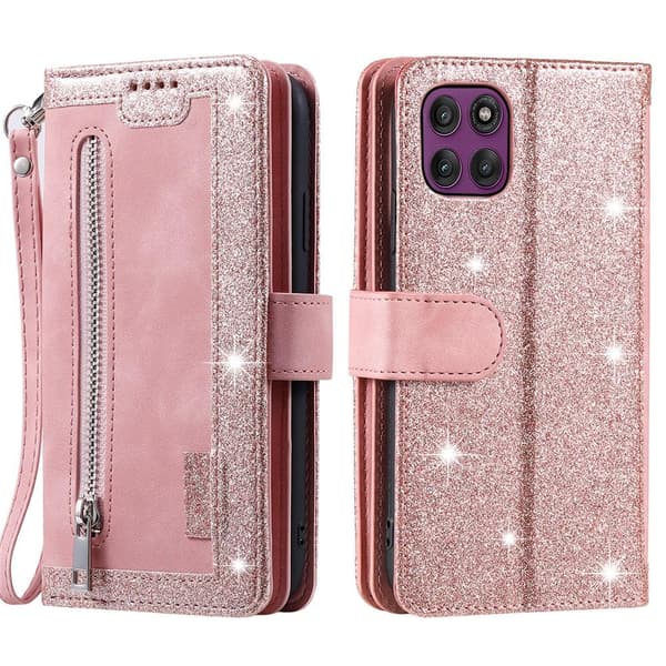 Til Motorola Edge 70 5G pungetui Pink gold