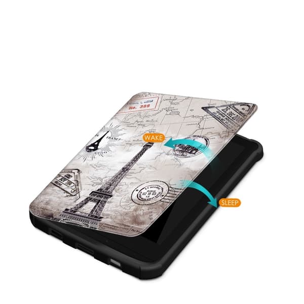 Etui for PocketBook lesebrett - Mange forskjellige modeller - Eiffeltårnet White