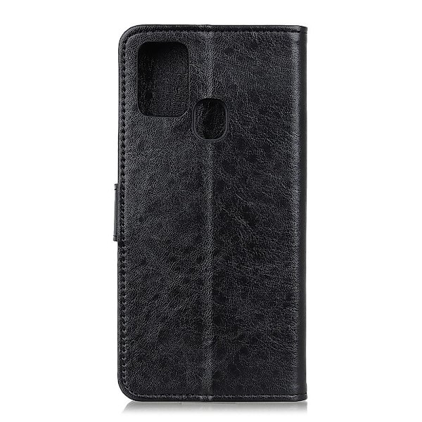 Crazy Horse Pung Standetui til Samsung Galaxy A21s - Sort Black