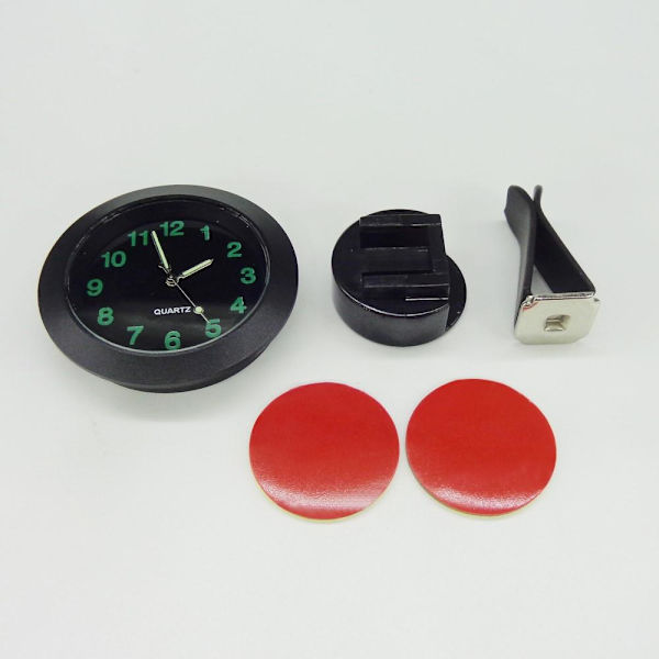 Analog klocka till Bil. Air Vent Clip-on Rund Quartz Bilinredning - Svart Svart