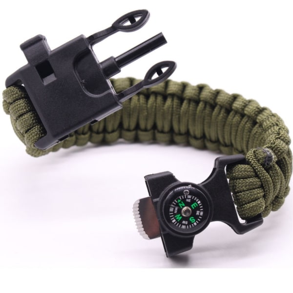 Survival Bracelet Survival Emergency Bracelet - Army Green Green one size