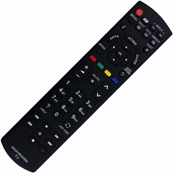 TV-fjernkontroll erstatning for N2QAYB000829 for Panasonic TV Black
