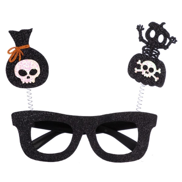 Halloween Briller Fest Kostume Dekoration - Slikpose + skelet Black