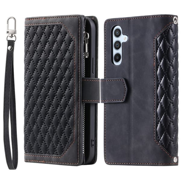 Rhombus-deksel med sømlinjer for Samsung Galaxy A57 5G Black