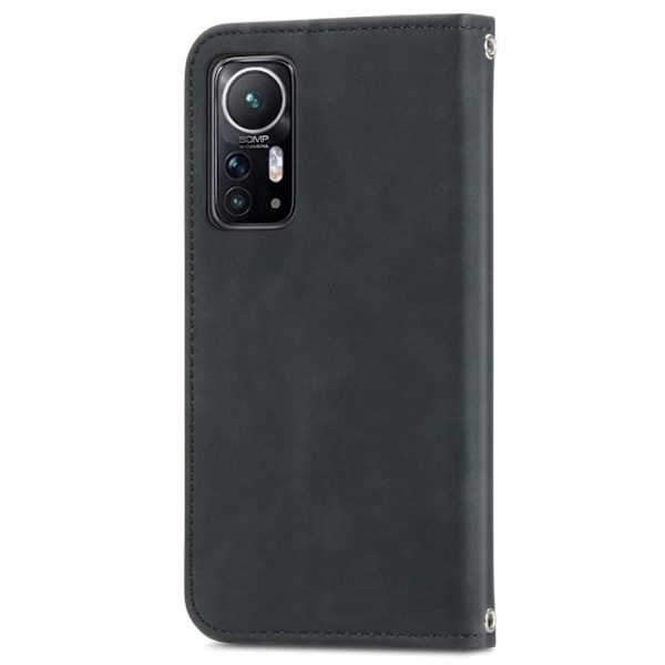 Vintage Xiaomi 12 Plånboksfodral  - Svart Svart