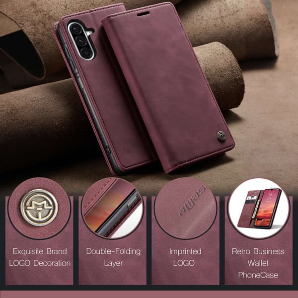 Samsung Galaxy A37 5G CASEME Lompakkokoteloon punainen