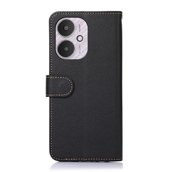 KHAZNEH Plånboksfodral till Xiaomi Redmi 13C - Svart-Röd Svart