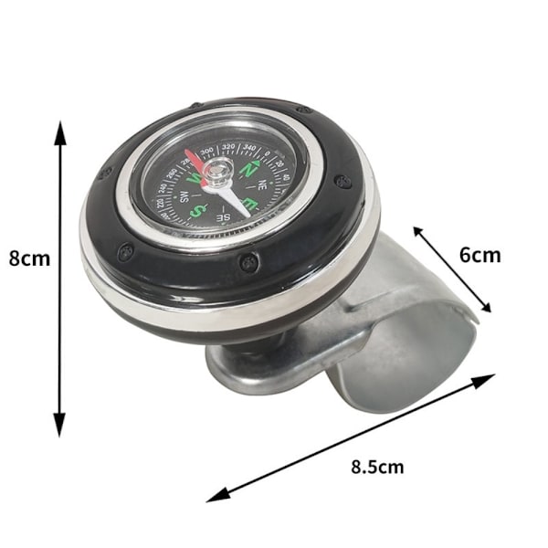 Knop Bil Rat Bil Rat Spinner Knop Kompas Bil Rathåndtag Silver